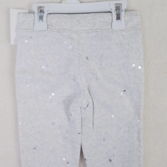 Oshkosh Fleece Lined Jogger Girls Size 4 in Heather Grey w/ Silver‎ Stars - Picture 6 of 12